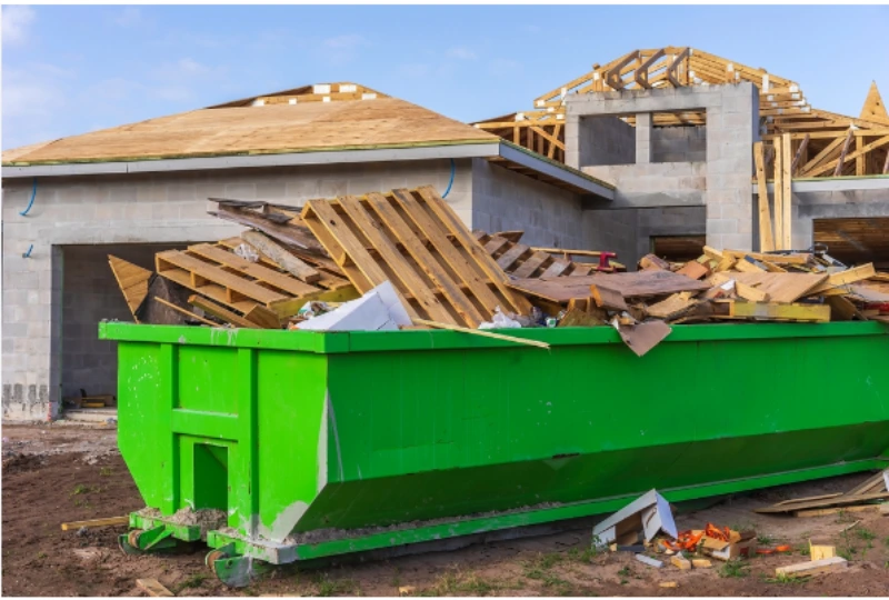 Dumpster rental Elgin OK delivery for a new home construction site