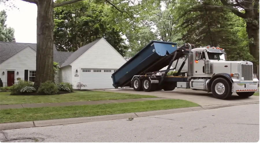 Dumpster Rentals Lawton — roll-off dumpster delivered to a driveway in Lawton, Oklahoma