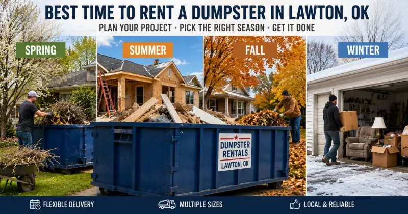 Best time to rent a dumpster in Lawton Oklahoma