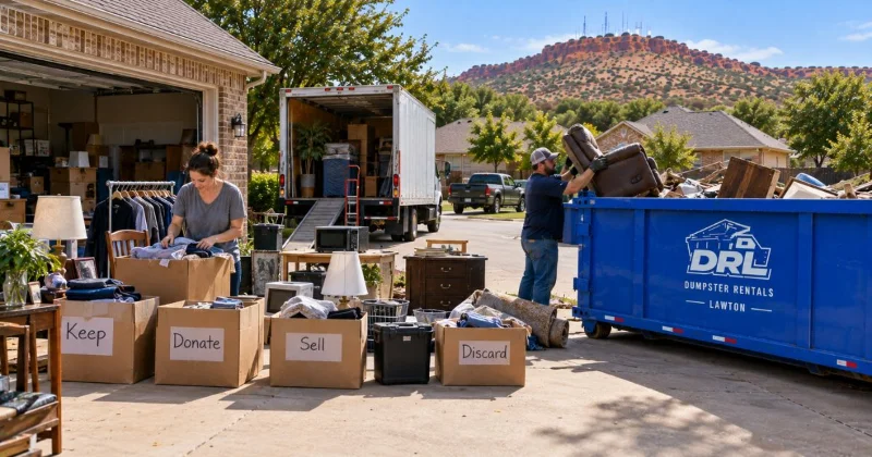 Decluttering before a long-distance move in Lawton OK