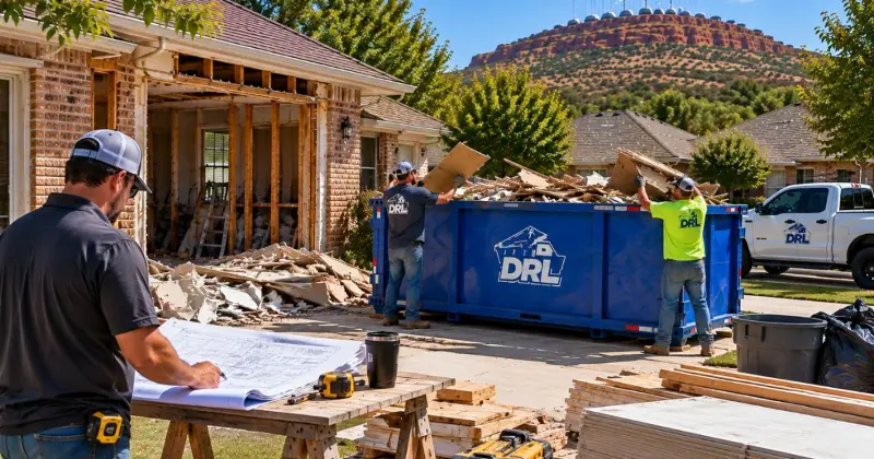 Dumpster rental timeline factors including project size, debris volume, loading progress, site access, and renovation scheduling in Lawton, Oklahoma
